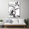 vigneti del sole line art-canvas-print