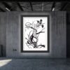 vigneti del sole line art-poster-in-black-frame