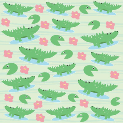 baby-crocodile-wallpaper-pattern-kids nursery