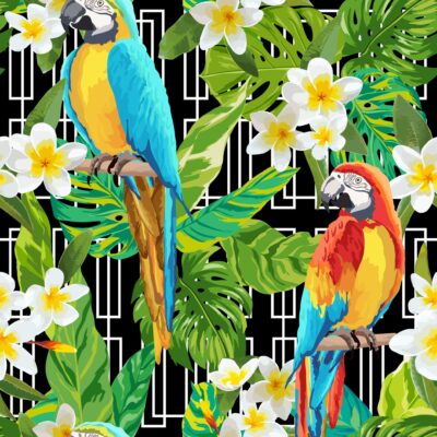 birdie-wallpaper-pattern- flora-fauna