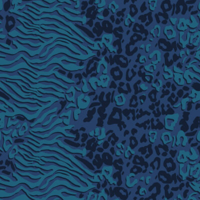blue-leopard-wallpaper-pattern- flora-fauna